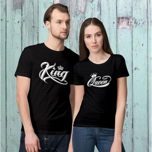 King and Queen Shirt Valentines Day Matching T Shirts for Couples