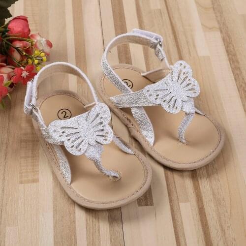 0-18M Infant Baby Girls Sandals Shoes Butterfly Causal Summer Baby Girl Soft Sandals Shoes 3 Colors