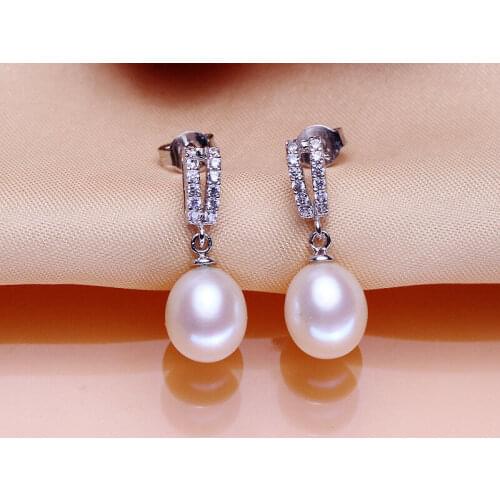 Natural AAA 10-12mm South Sea White Pearl Earrings