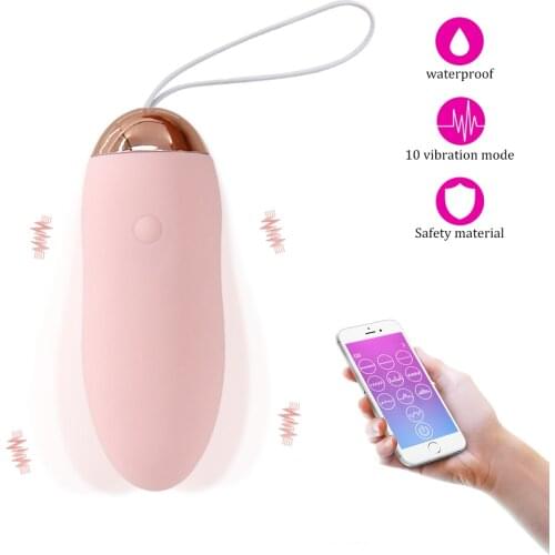 EXVOID Silicone Egg Vibrator G-spot Massager APP Wireless Remote Control Bullet Vibrator Sex Toys for Women Egg Vibrator