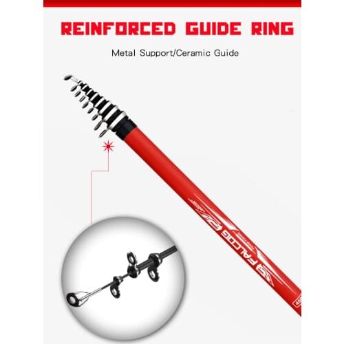 Telescopic Fishing Rod3.6m-6.5m Carbon Fishing Rod Spinning Telescopic Fishing Rods Super hard Rod