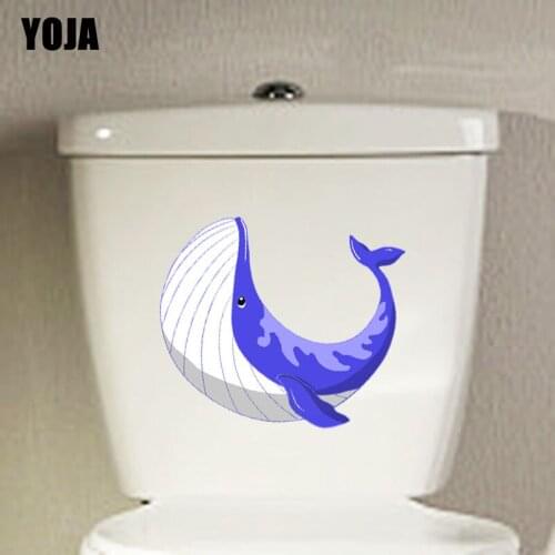 YOJA 24.2*23.1CM Jumping Whales BedRoom Home Decor Toilet Sticker Wall Decal T3-0973