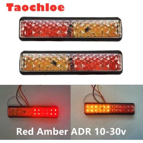 2X 12V 10-30v Waterproof ABS Trailer truckCar 20 LEDs Tail Light Lamp Taillight Reversing Running Brake Turn Lights