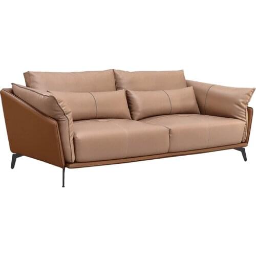 KAROIS Factory Selling Contracted contemporary leather sofa 3 people compose sitting room Nordic light luxury coriaceous