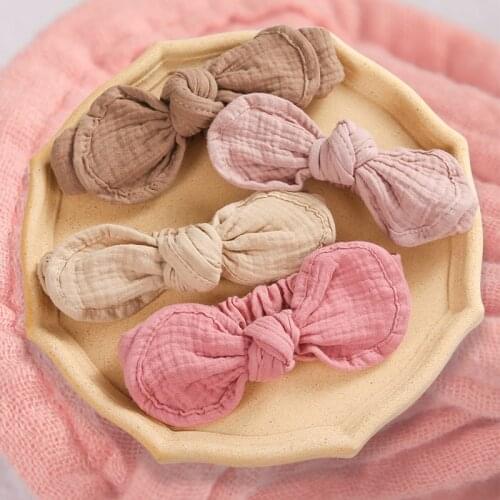 1pcs Elastic Bowknot Baby Headband Nylon Girl Headwear for Newborn Infant Turban Hair Band for Kids Baby Hair Accessories