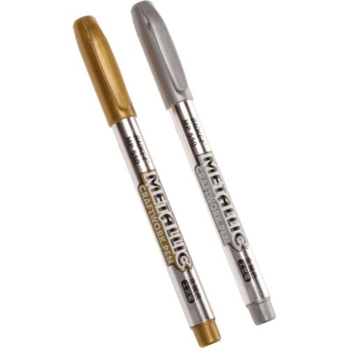 1pc Gold Silver Paint Marker Water-base Marker Pen For Ceramics Glass Fabric Leather Dark Paper Painting Doodling Crafts Pen