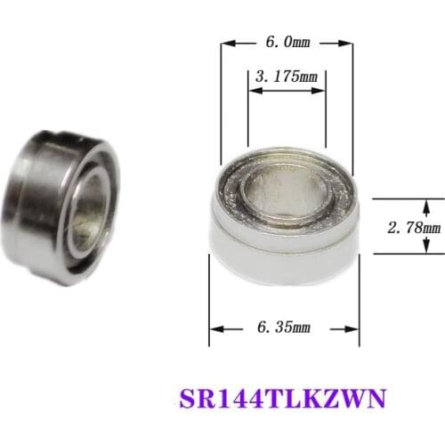 10pcs high speed Kavo Handpiece Dental bearing SR144TLKZWN 3.175x6.35x6x2.78mm hybrid ceramic ball bearings