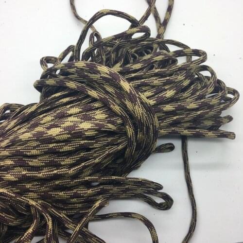 10Yards/Lot Mix color Paracord Bracelets Rope 7 Strand Parachute Cord CAMPING HiKING Brown+Khaki