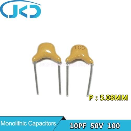 100Pcs 50V 10PF 100 Monolithic Ceramic Capacitor