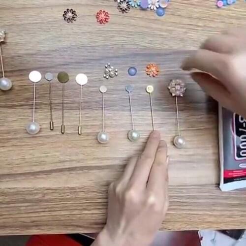 250pcs 10mm 15mm Flat Pad Pearl Backs Safety Scarf Pin Sweater Pin Jewelry Hijab Pins Muslim Hijab Brooches BP-A1