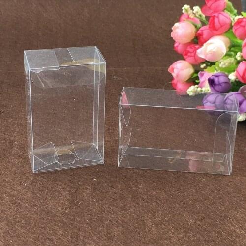 30pcs 3*5*8cm clear plastic pvc box packing boxes for gifts/chocolate/candy/cosmetic/crafts square transparent pvc Box