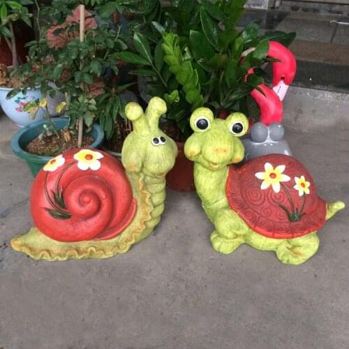 AMERICAN GARDEN TURTLE SNAIL SIMULATION ANIMAL RESIN CRAFTS VILLA COURTYARD OUTDOOR LAWN ORNAMENTS EXQUISITE DECORATION