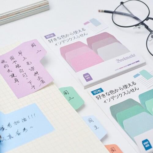 Free shipping 20packs Gradient index sticky notes portable notes sticker student supplies office