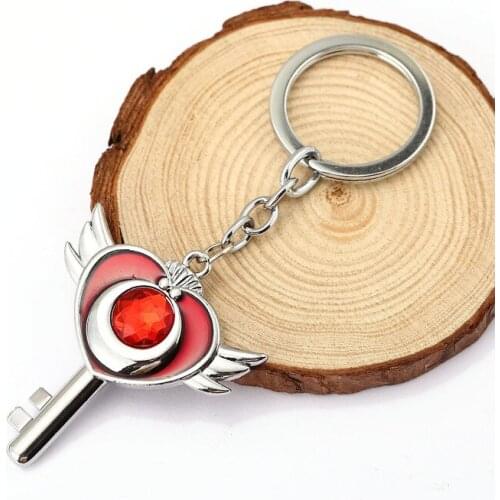 Free Shipping Sailor Moon Key chain ring Anime Jewelry For Women Girl Sailormoon Cosplay Accessories Figure Pendant Toy Gift