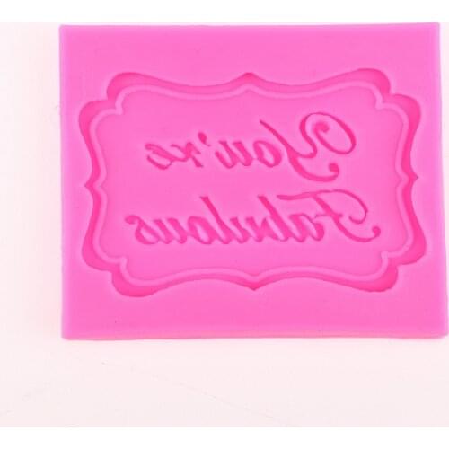 Free shipping you're fabulous letter from chocolate cake decorating tools DIY baking fondant silicone mold T0438