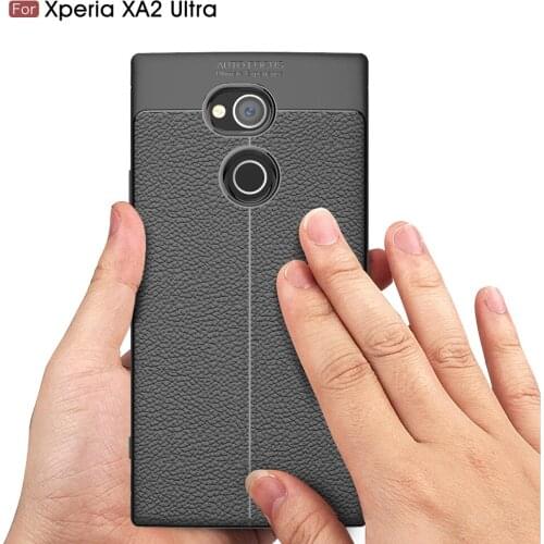 Cases for Sony Xperia XA2 Ultra Case XA1 XA2 Plus Cover Silicon TPU Fundas Soft Carbon Fiber Brushe Coque Etui Capa Aksesuar