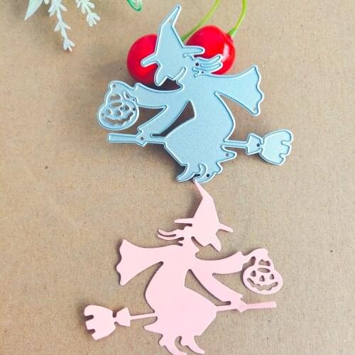 Halloween magic man riding broom pattern decoration metal cutting die cutter stamping die new paper jam