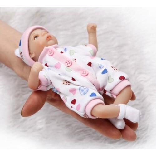 8" 20cm Mini Palm little doll Silicone Vinyl Reborn Dolls Babies Lifelike Real Baby Doll Bebe Reborn Girl Boy Brinquedos bonecas