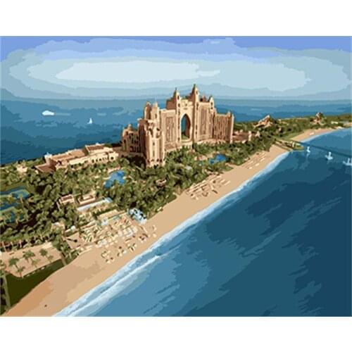 PAINTBOY Seascape Framed Pictures DIY Painting By Numbers Acrylic Painting On Canvas Wall Art For Living Room Home Decor