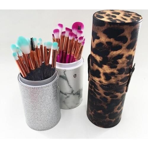 Makeup Brushes Set Cosmetic Beauty Make up Brush Kit Pink Marle Pakcaging Mermaid Make Up Tool
