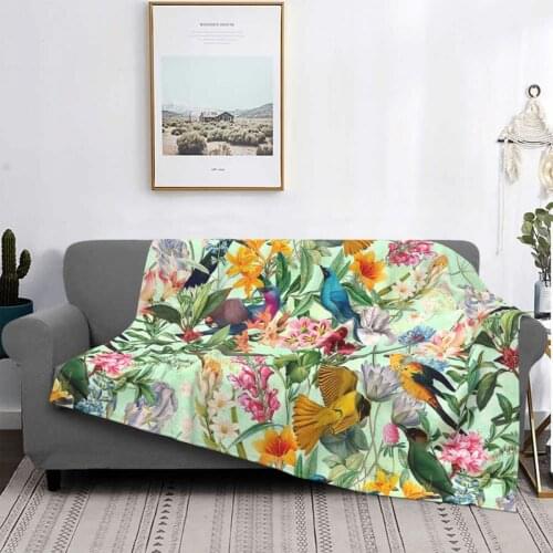 Tropical Paradise Ii Throw Blanket Plush Sweatshirt Bed Plaid Blanket For Bed Blankets For Beds Winter Cotton Cover