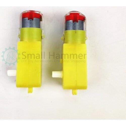 2pcs 1:120 TT reduction motor with single shaft high intensity is used for four-wheel-drive of intelligent car chassis