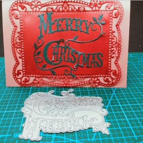 Merry Christmas Holly Leaves Metal Cutting Die Cutter Knife Mold for clear stamp Scrapbooking Card make Die Cutter Album DIY Dec