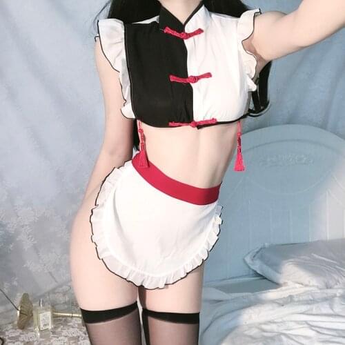 Sexy Erotic Cosplay Costume Chinese Classical Maid Ladies Temptation Roleplay Costumes Outfit Fancy Slim Uniform For Women