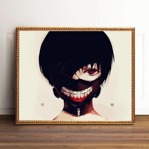 Tokyo Ghoul Kaneki Anime Art Prints Illustration Picture Anime Poster Wall Art Print Decor,50 x 70 cm,No Frame