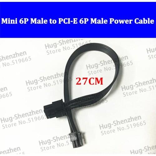 High quality mini 6pin male to pcie 6pin male video card 6 pin to 6 pin power cable for Mac Pro G5 GTX680 GTX480