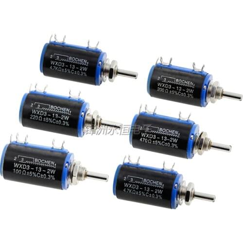 1PCS WXD3-13-2W Precision Multi-Turn Potentiometer 1K/2.2K/3.3K/4.7K/10K/22K/47K/100K