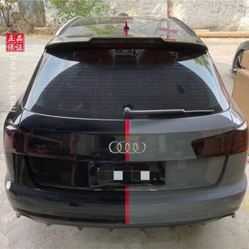 For Audi A6 C7 2016-2018 high quality Carbon Fiber rear boot Wing Spoiler Rear Roof Spoiler Wing Trunk Lip Boot Cover