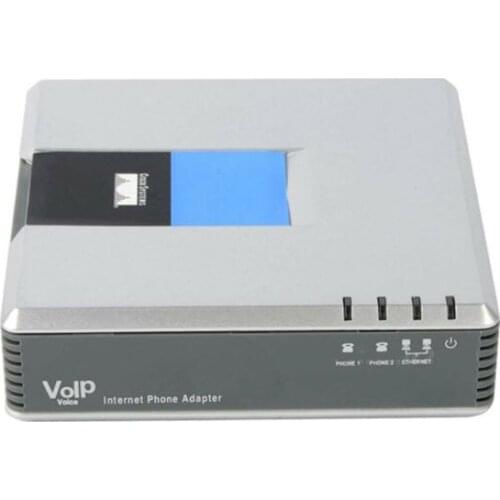 1Set VOIP Gateway 2 Ports SIP V2 Protocol Internet Phone Voice Adapter with Network Cable for Linksys PAP2T AU/EU/US/UK Plug