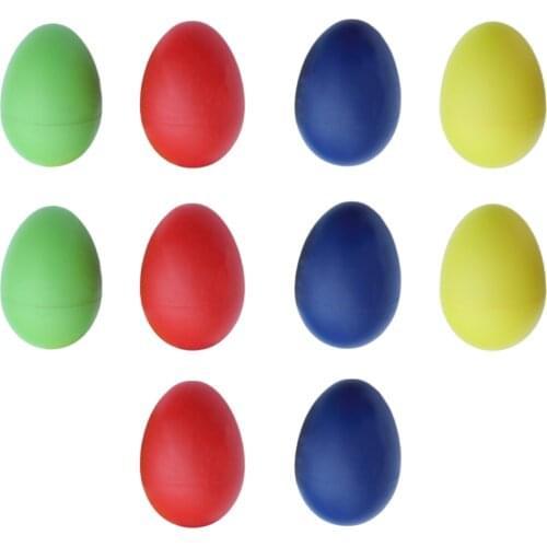 12pcs/lot Durable Plastic Percussion Maracas Shaker Musical Sound Egg Colorful Musical Instrument Baby Toddler Childre Toy
