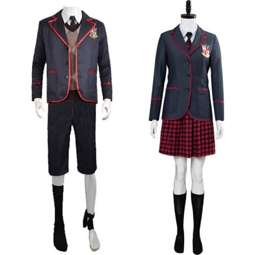 2021 New The Umbrella Academy Cosplay Costume Diego Number Five School Uniform Set Allison Halloween Party Costumes