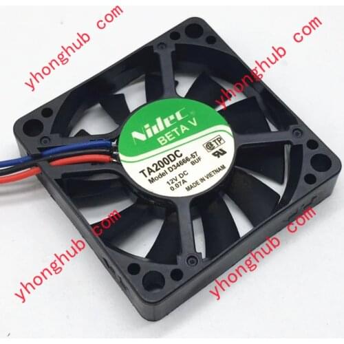 Nidec D34666-57 BUF DC 12V 0.07A 50x50x10mm Server Cooling Fan