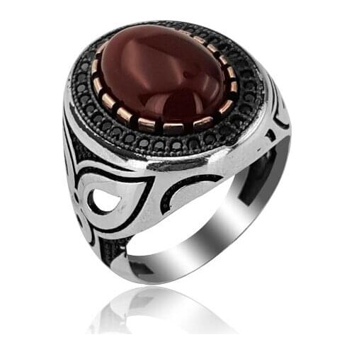 925 Silver Traditional Men Rings Casual English Men Rings