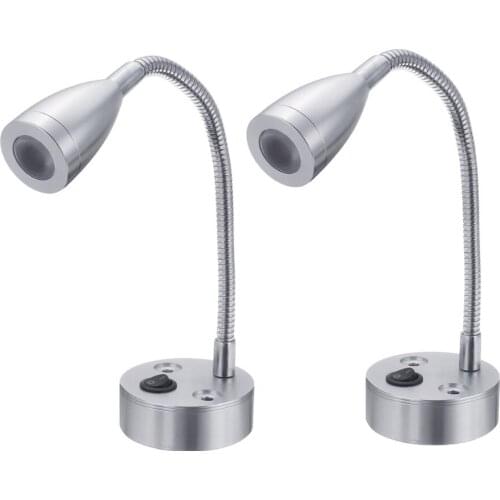 ANTINIYA Flexible RV Camper Motorhome Boat LED Reading Light Wall 12V 170LM Warm White Boat LED Reading Indoor Light With Screw