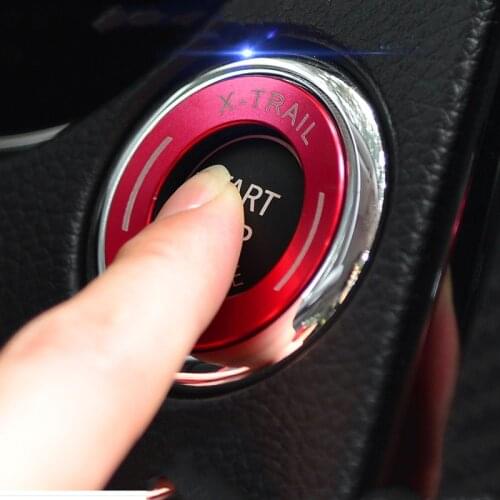 Car Start Stop Engine Push Button Frame Key Ring for Nissan X TRAIL X-trail Xtrail T32 Rogue 2014 2015 2016 2017 2018 2019 2020