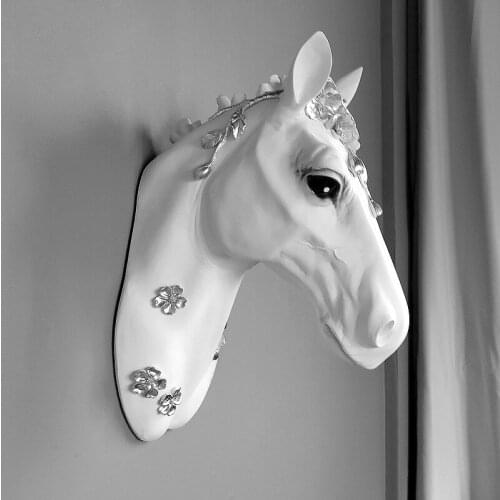 Home Decor Horse Statue Wall Sculpture Decoration Animal Figurine Living Room Decorations Modern Decorative Resin Statues