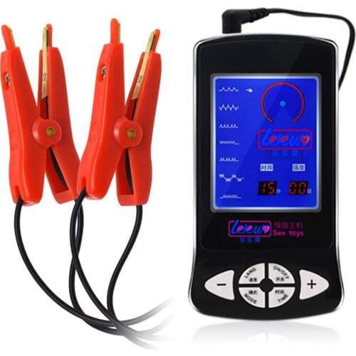 Electric Shock Nipple Clamps Breast Massage BDSM Clitoris Clips Nipple Shock Electro Stimulation Adult Games Sex Toys