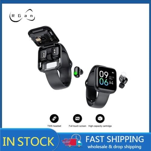 IWO X5 Smart Watch TWS Bluetooth Wireless Earphone 2-in-1 SmartWatch 1.54 inch Call Music Heart Rate Sports Bracelet Android IOS