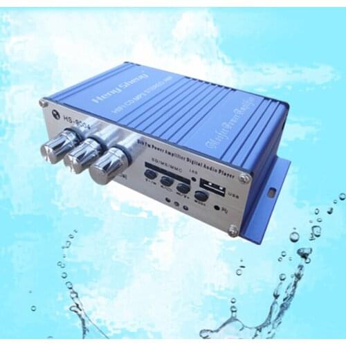 KYYSLB HS9004 15W*2 4-16ohm 12V Card Cassette with Radio Home Car TV Small Amplifier Mini Broadcast Monitoring Small Amplifier