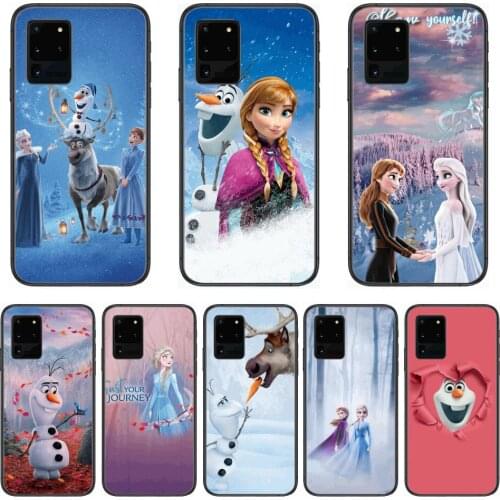 Mobile Phone Case with Disney Frozen Elsa Anna and Snowman Olaf and Reindeer Sven Phone cover hull For SamSung Galaxy S 6 7 8 9