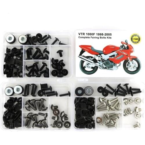Fit For Honda VTR1000F VTR 1000F 1998-2005 Motorcycle Complete Full Fairing Bolts Kit Clips Nuts Screws Steel