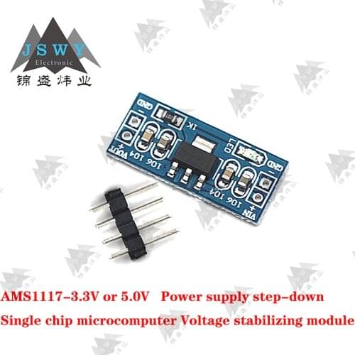 5pcs AMS117-3.3V5.0V Power Supply Step-down Voltage Regulator Module Single Chip Microcomputer Power Set for board free shipping