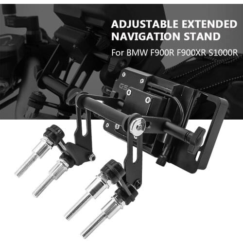For BMW F900R F900XR S1000R F900 X R Motorcycle Adjustable Extend Stand Holder Phone Mobile GPS Plate Bracket Phone Holder