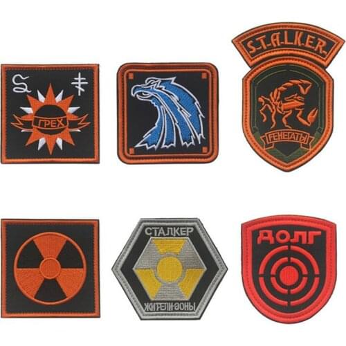 Russian Sun Scorpion Eagle Nuclear patches Radiation Target Beaker Embroidered Patch Tactical Emblem Embroidery Badges