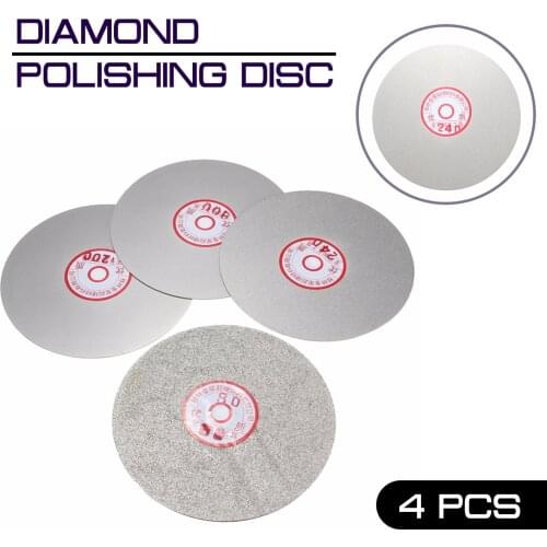 4pcs/set Diamond Polishing Disc 600 800 1200 3000 Grit Lapping Grinding 6" Flat Lap Grinding Wheel Disc Tool Polishing Laps
