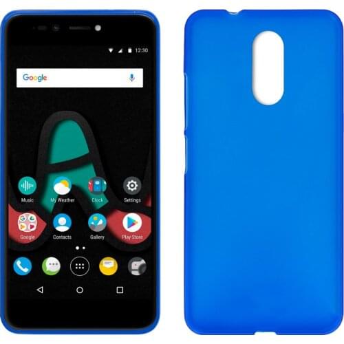 Silicone case Wiko U Pulse (Blue, soft, shockproof, dirt resistant)